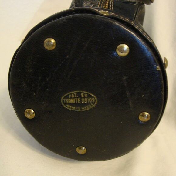 Vintage Leather Small GOLF CLUB BAG Hand Tooled Wine Bottle Golfer Gift Decor - Picture 6 of 7